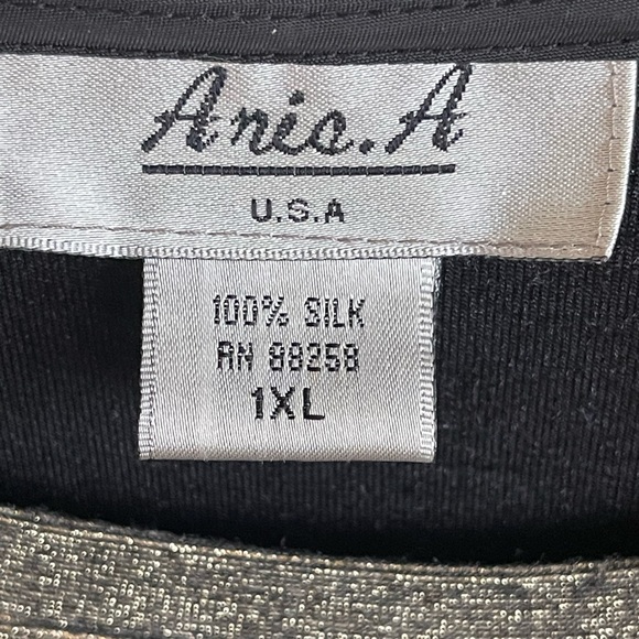 Silk Aris A Velvet & Lace jacket, bell sleeves, peplum style waist, 1XL - Picture 3 of 16